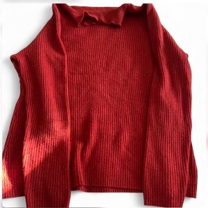 Alex Marie Red Cowl Neck Cashmere Sweater